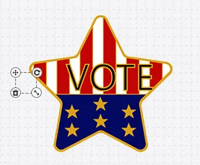 Political Pins Template