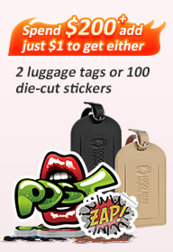 $1 for luggage tags or stickers