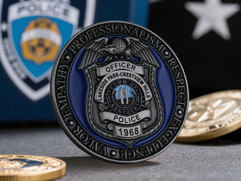 police honor guard challenge coins