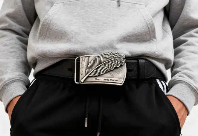 Personalised Macrozamia Moorei Belt Buckles