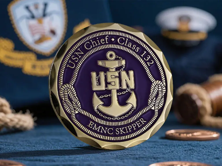 Custom US Military Challenge Coins for Navy