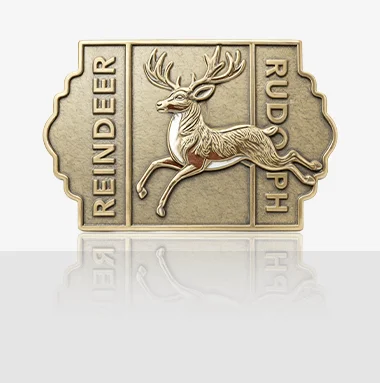 Reindeer Custom Cowboy Belt Buckles Templates