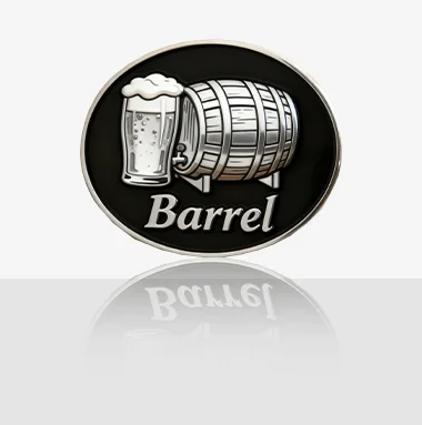 British Pub Beer Barrel Belt Buckle
