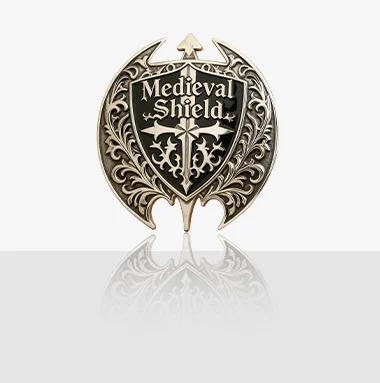 Medieval Knight Shield Belt Buckle