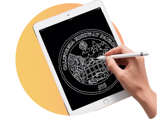 a rough draft or an idea of police challenge coins