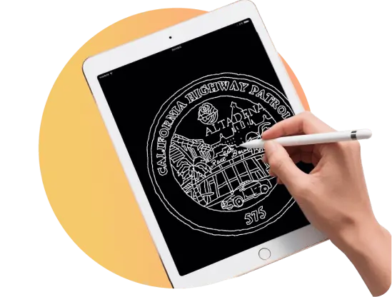 a rough draft or an idea of police challenge coins