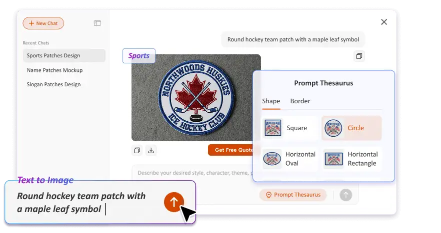 Free Text to Image Art AI Patch Generator