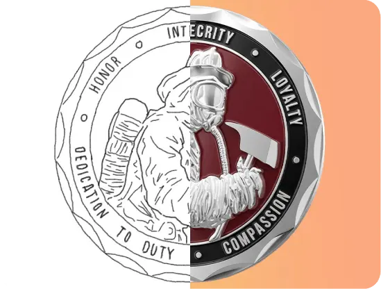 make your own fire department challenge coin