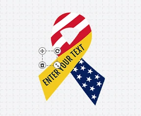 Flag Ribbon Custom Pins