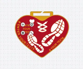 Love Footprints Running Medal Love Footprints Running Medal