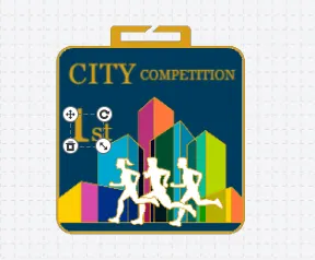 City Competition 1st Running Medal City Competition 1st Running Medal