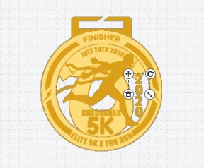 5K Running Medals Template