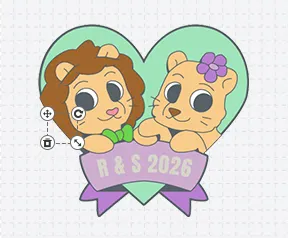 cute keychain design template