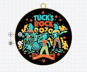 rock keychain design template