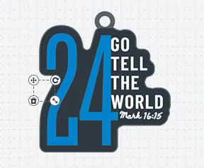 anniversary keyring design template