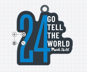 anniversary keyring design template