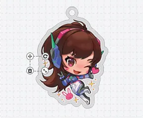 acrylic keychain design template