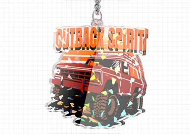 broken glasses holographic acrylic keyrings style