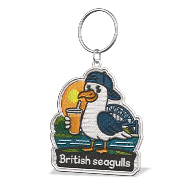 personalised logo embroidered keyrings