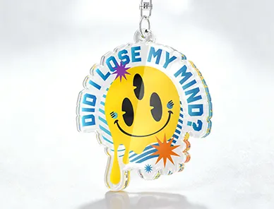 Custom Chamfer Acrylic Keychains Custom Chamfer Acrylic Keychains