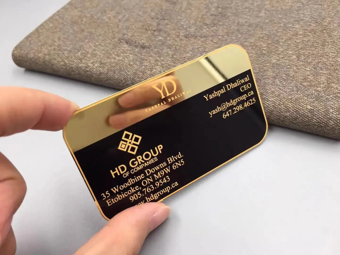 Gold Mirror Finish Metal Business Cards Gold Mirror Finish Metal Business Cards