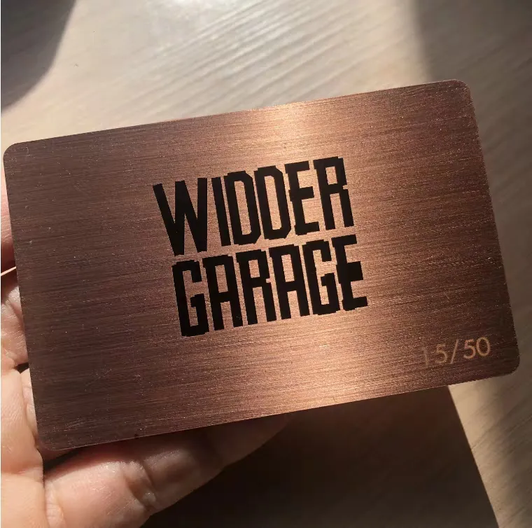 Brushed Finish Copper Metal Business Cards Brushed Finish Copper Metal Business Cards