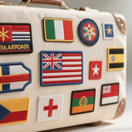 Embroidered patches for suitcases