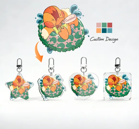 Custom-cut keychains Custom-cut keychains