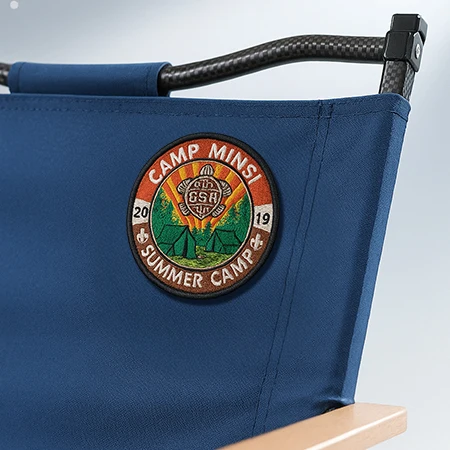 Embroidered patches for camping chairs