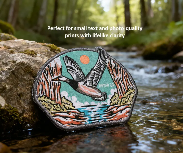 Full Color Printed Patch with Flying Bird