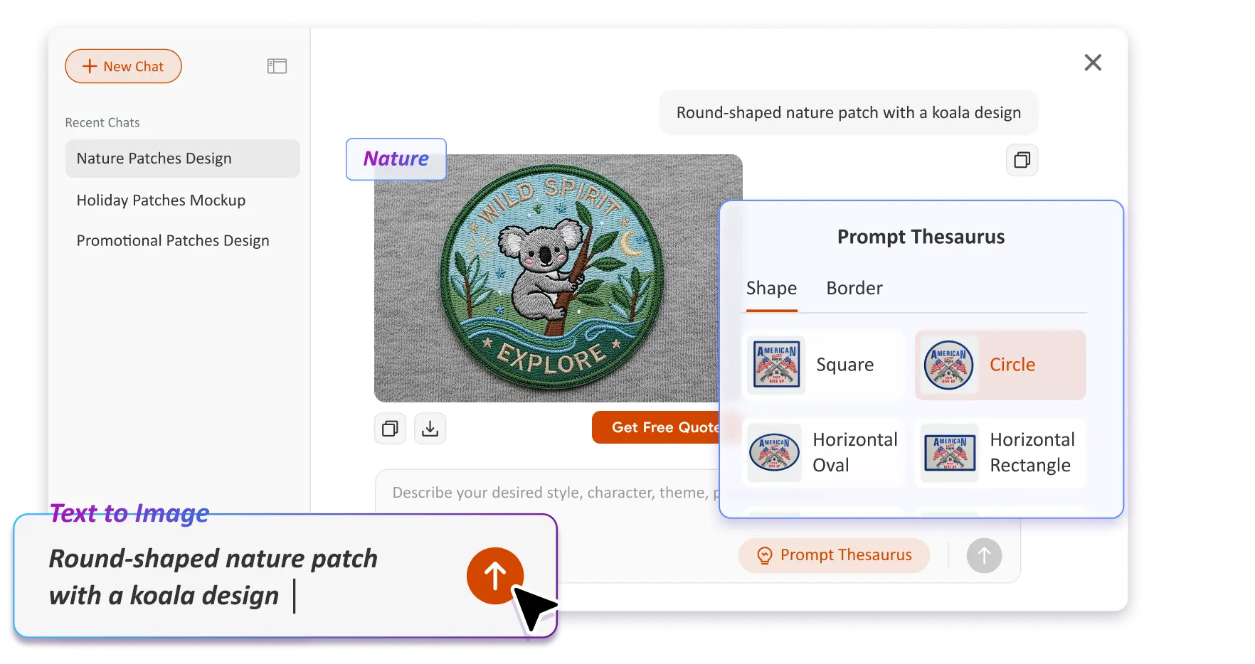 Free Text to Image Art AI Patch Generator Free Text to Image Art AI Patch Generator