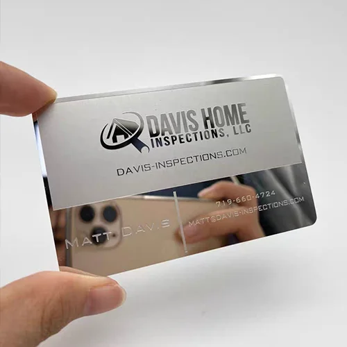 Mirror Finish Stainless Steel Business Cards