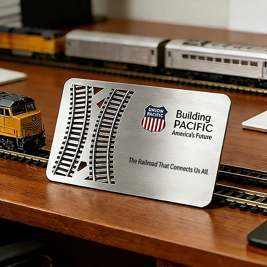 Custom Metal Business Cards for Union Pacific