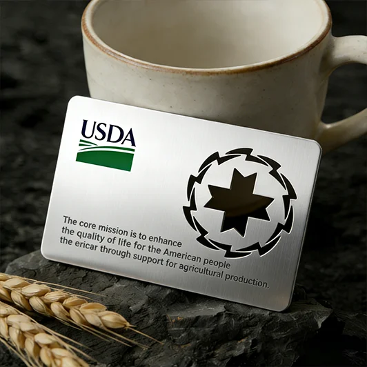 Custom Metal Business Cards for USDA
