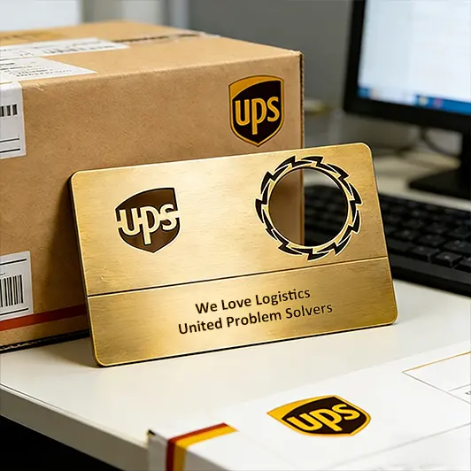 Custom Metal Business Cards for UPS Custom Metal Business Cards for UPS