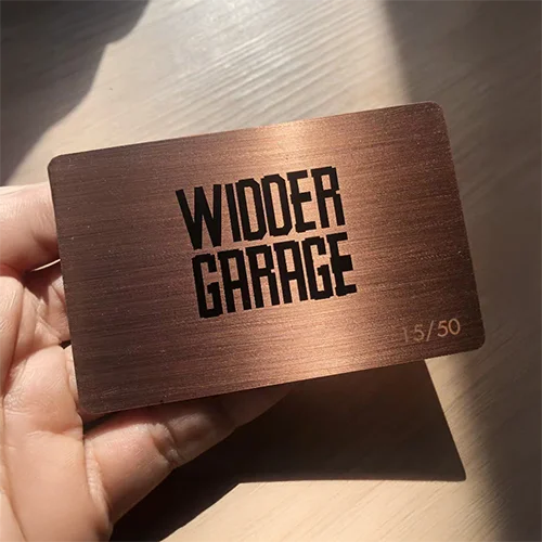 Brushed Finish Copper Metal Business Cards