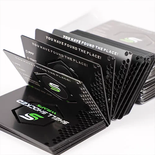 Grinder Rose Gold Business Cards