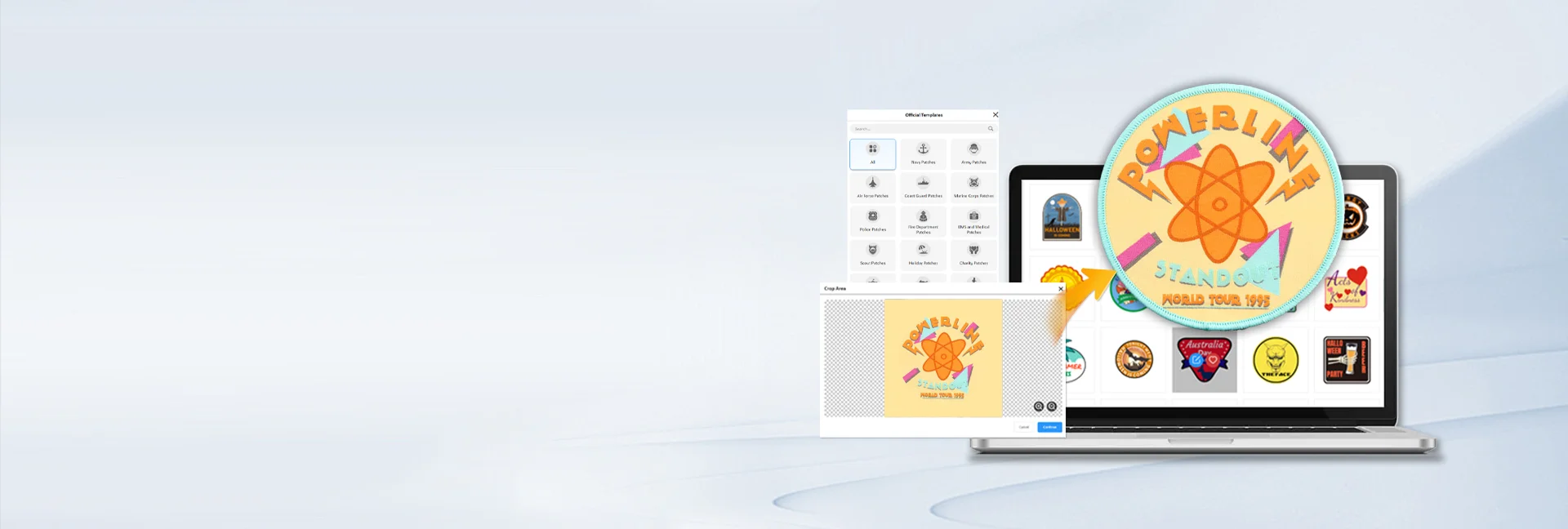 Durable Printed Fabric Patch with Vibrant Design