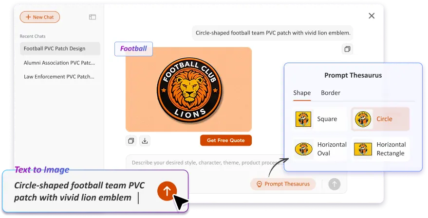 Free Text to Image Art AI Patch Generator