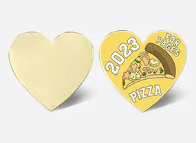 Heart Shape Printed Pins