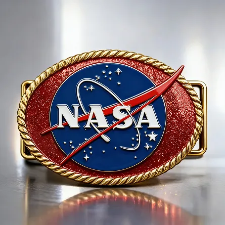 NASA custom belt buckles