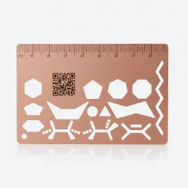 Ruler Metal Business Cards with QR Code Ruler Metal Business Cards with QR Code