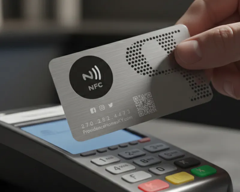 Metal NFC Cards with QR Code Metal NFC Cards with QR Code