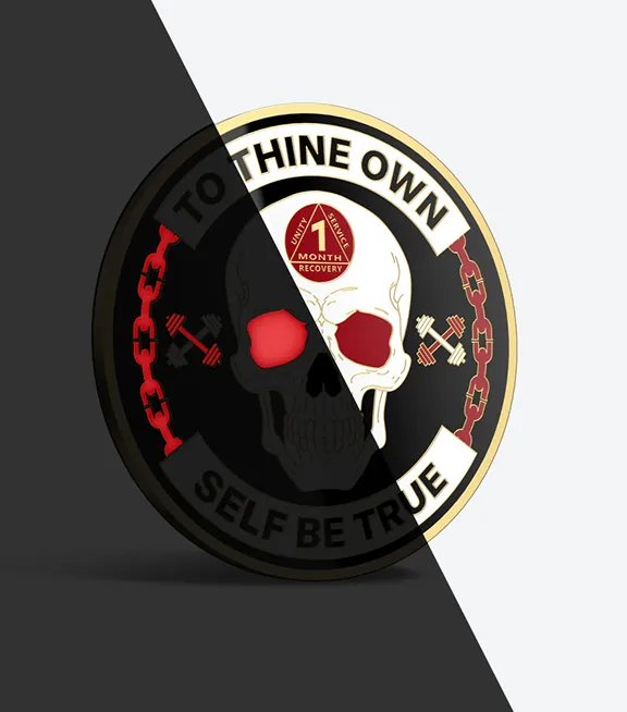 Glow in the Dark Sobriety Coins