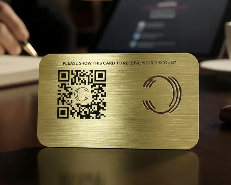 Metal Membership Cards with QR Code Metal Membership Cards with QR Code