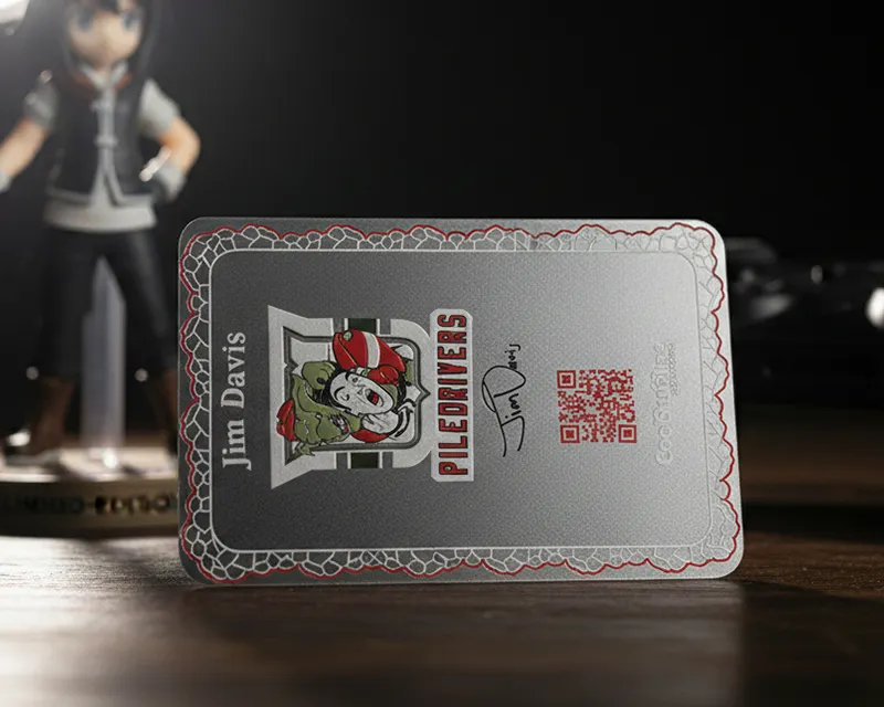 Metal Trading Cards with QR Code Metal Trading Cards with QR Code