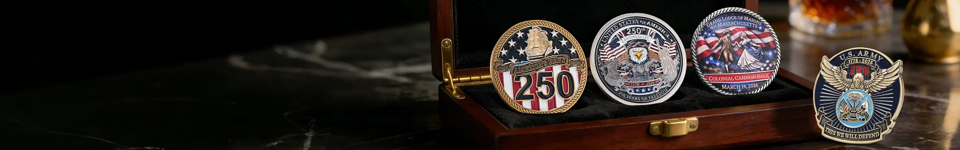 Custom 250th Anniversary Coins