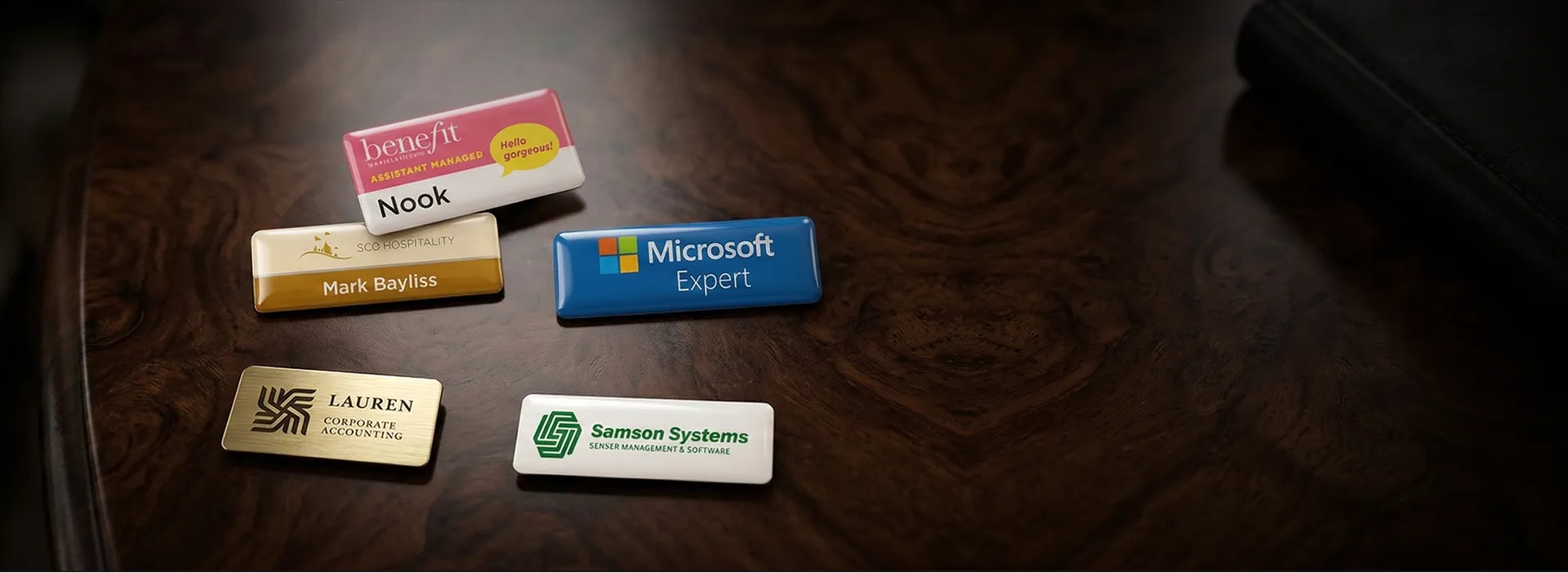 personalised name badges