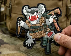 custom koala pvc patches