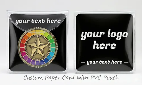 Custom Printed Paper Card with PVC Pouch